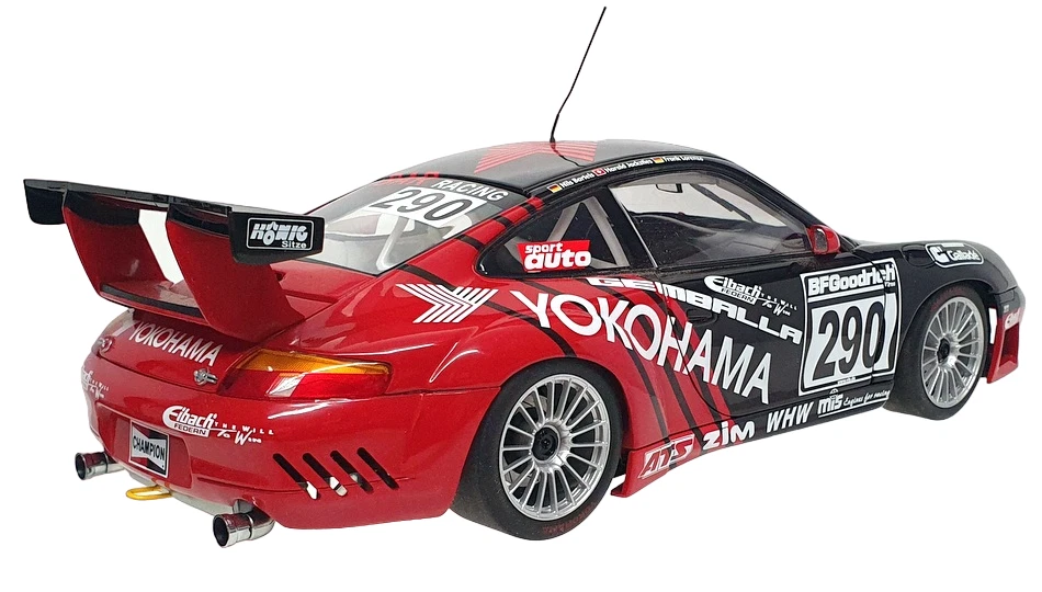 Autoart escala 1/18 DC21823H - Porsche 911 #290 Yokohama - negro/rojo Foto 2 de 4