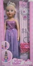 Wispy Walker 28" Royal Princess Doll, Tiara, Walking Doll, Accessories, Purple