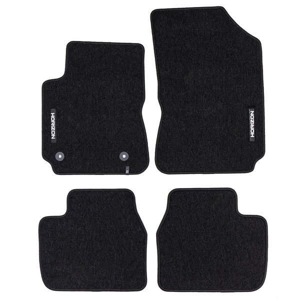 Velours FußMatten FüR Citroen C4 Cactus 2014-2020 Autoteppich Schwarz 4 Tlg-image