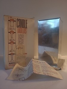 American Handicraft Company Metal Candle Mold Rectangle Made In USA