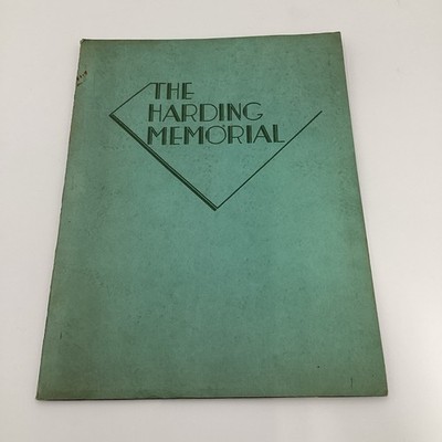 The Harding Memorial Dedication Programme Book Vintage 1932