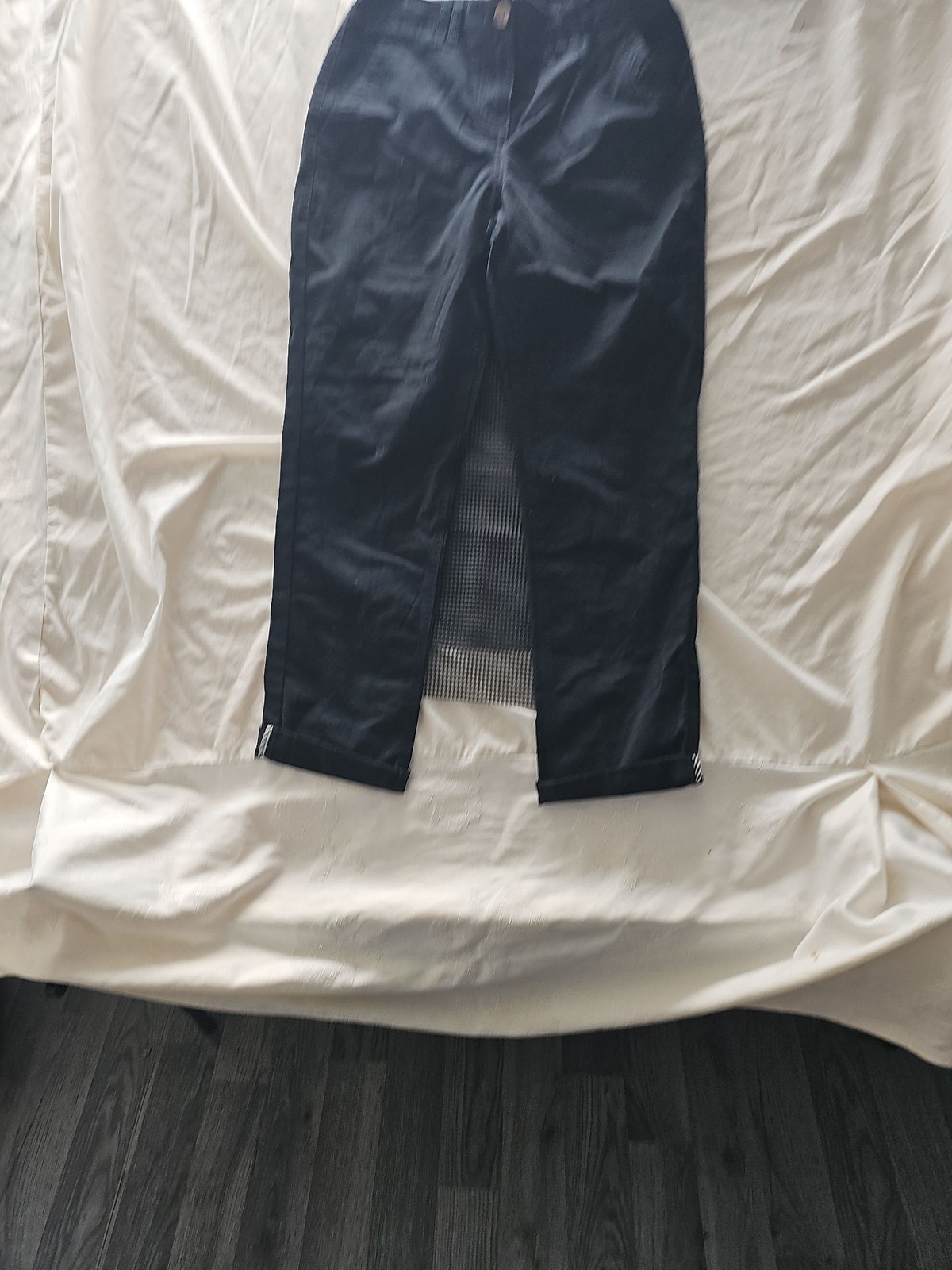 Next Petite Black Tapered Chinos with Striped Cuff Detail