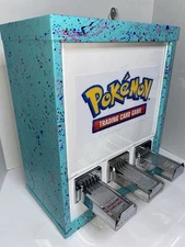 $1 Vend Teal 3 Column Sticker Pokemon Card Vending Machine Sports Trading Cards