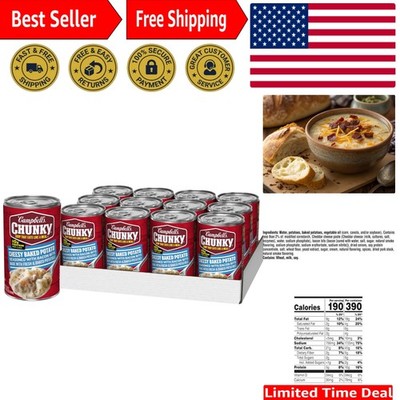 Convenient Case of 12 Campbell's Chunky Baked Potato with Cheddar Soup 18.8 Oz