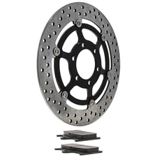 NICHE Front Right Brake Rotor Pad Kit for Yamaha 5JJ-W0045-00-00 Semi Metallic