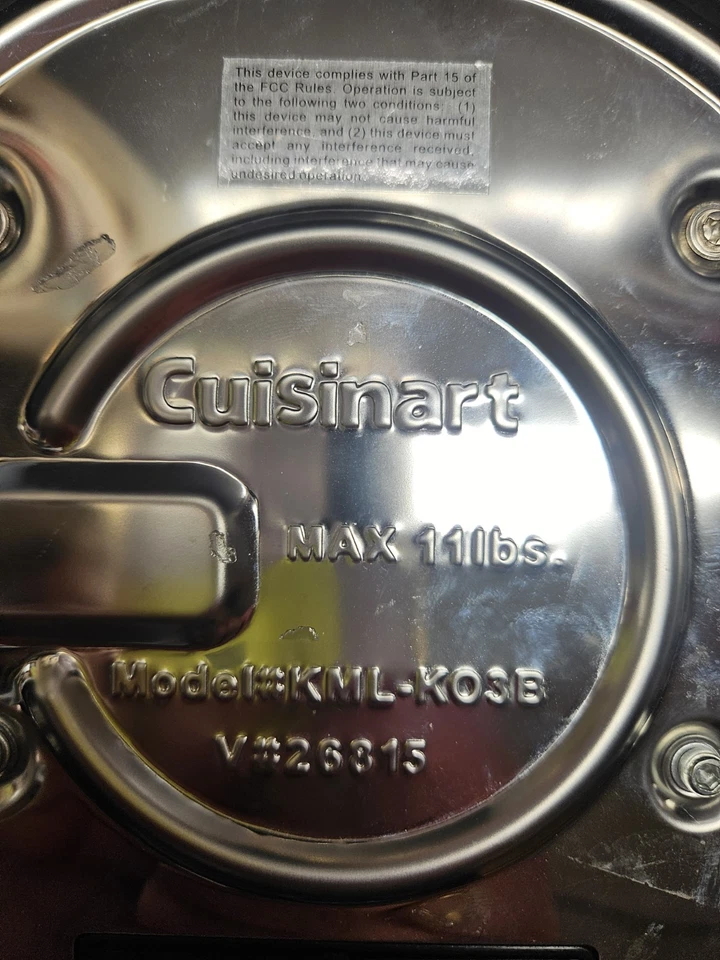 Báscula digital de alimentos de cocina de acero inoxidable Cuisinart 6 tazas tazón 11# límite Foto 3 de 4