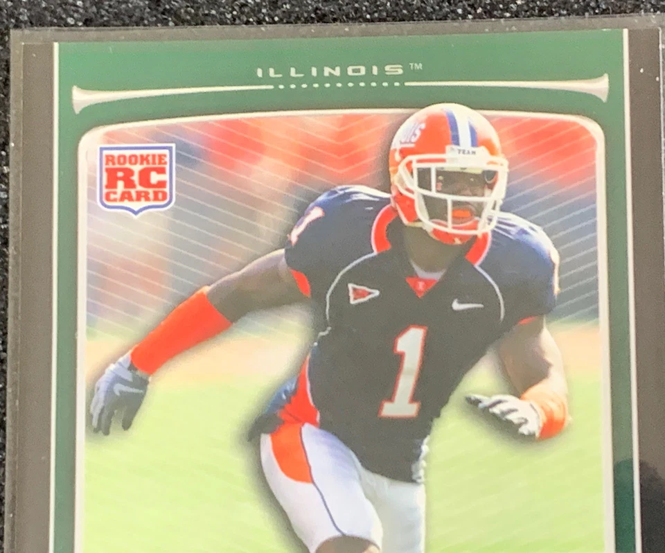 Vontae Davis RC Green 2009 Topps Illinois #134 Miami Dolphins Rookie Card - Image 2 of 4