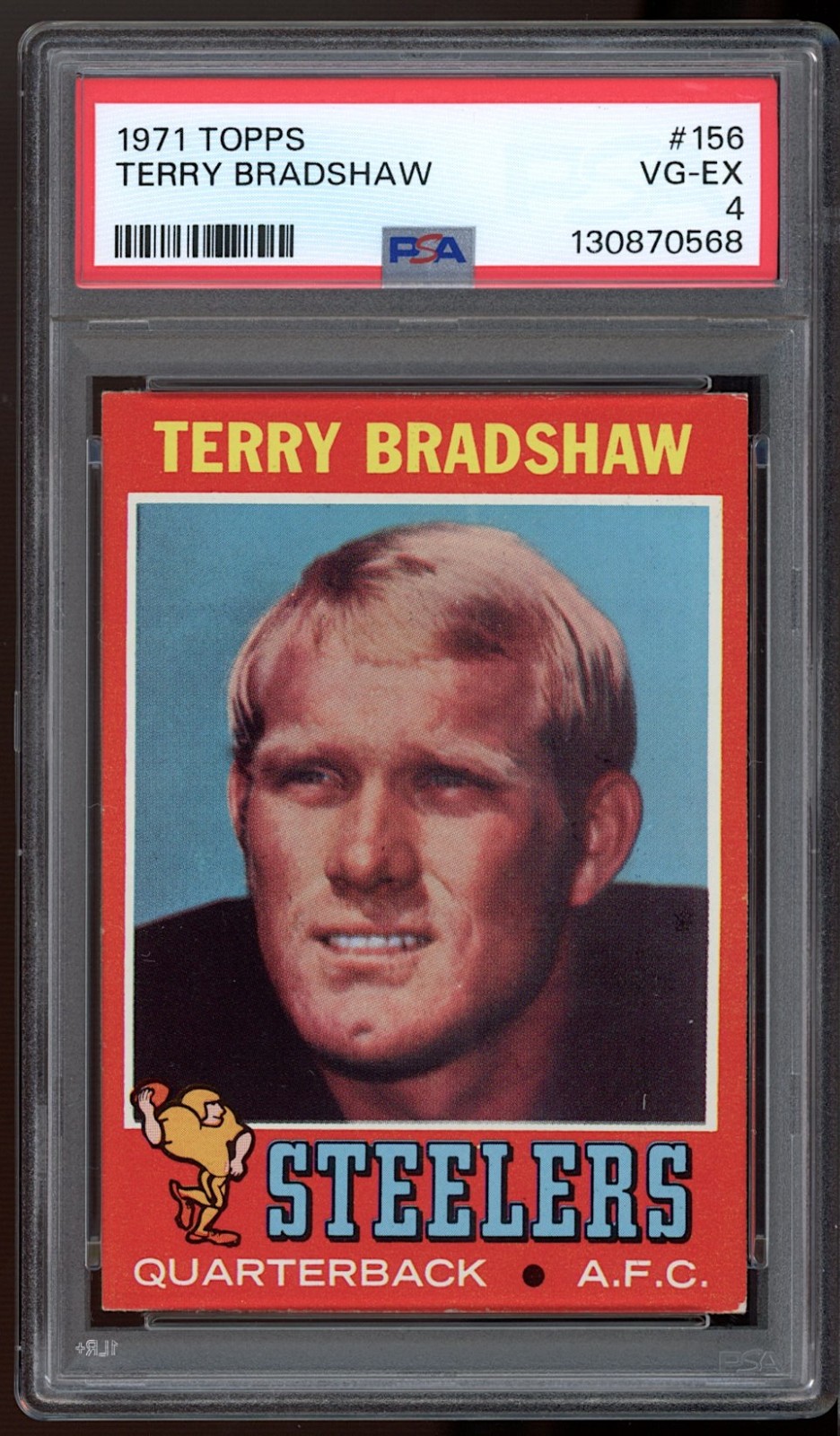 1971 Topps #156 Terry Bradshaw Rookie PSA 4 VG-EX. Centered!