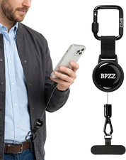 Retractable Phone Lanyard, Anti-Theft Phone Tether with Cut-Resistant Steel Cord