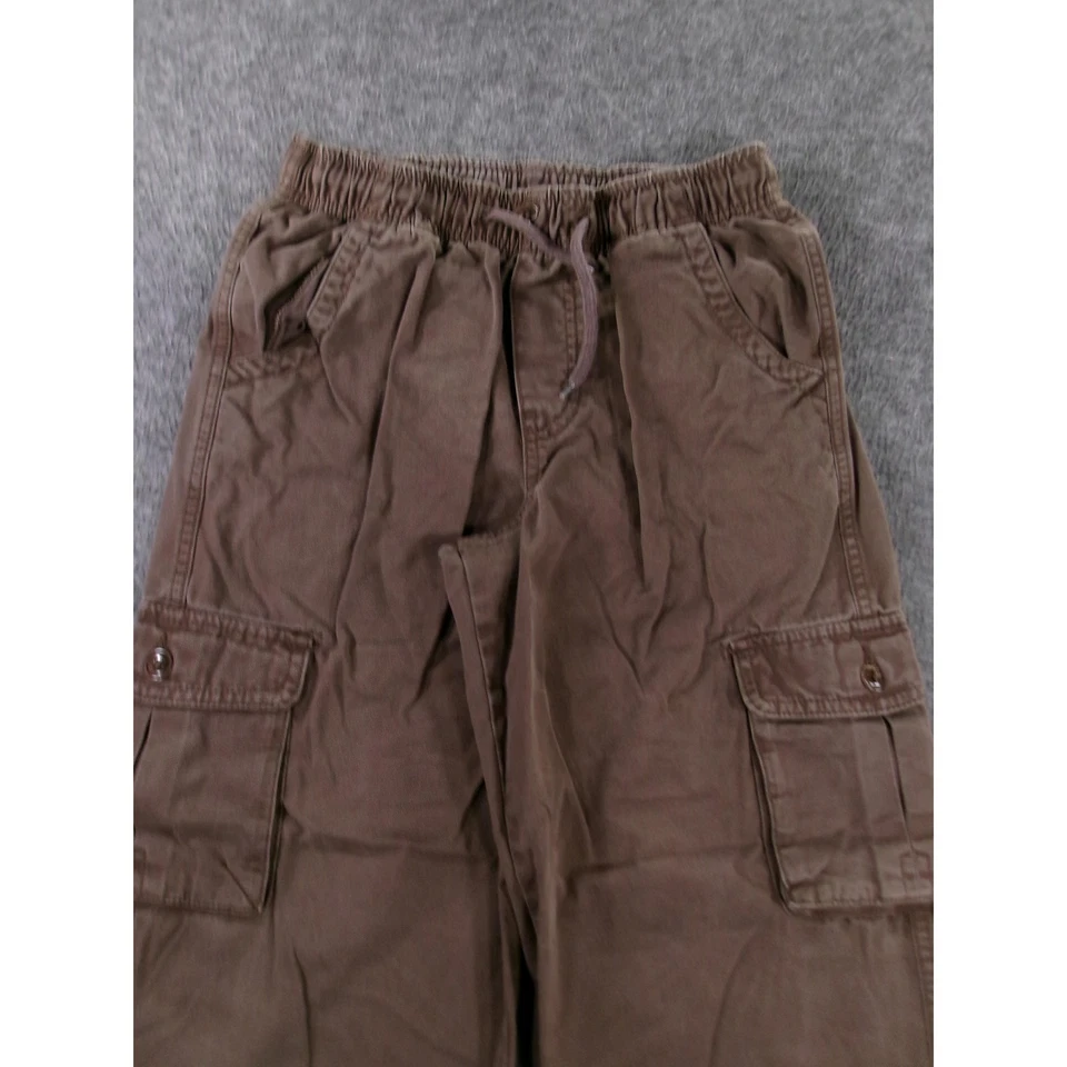 LL Bean Pantalones Niños 12 Marrón Carga Cordón Cintura Exterior Retro Camping Años 90 Foto 2 de 4