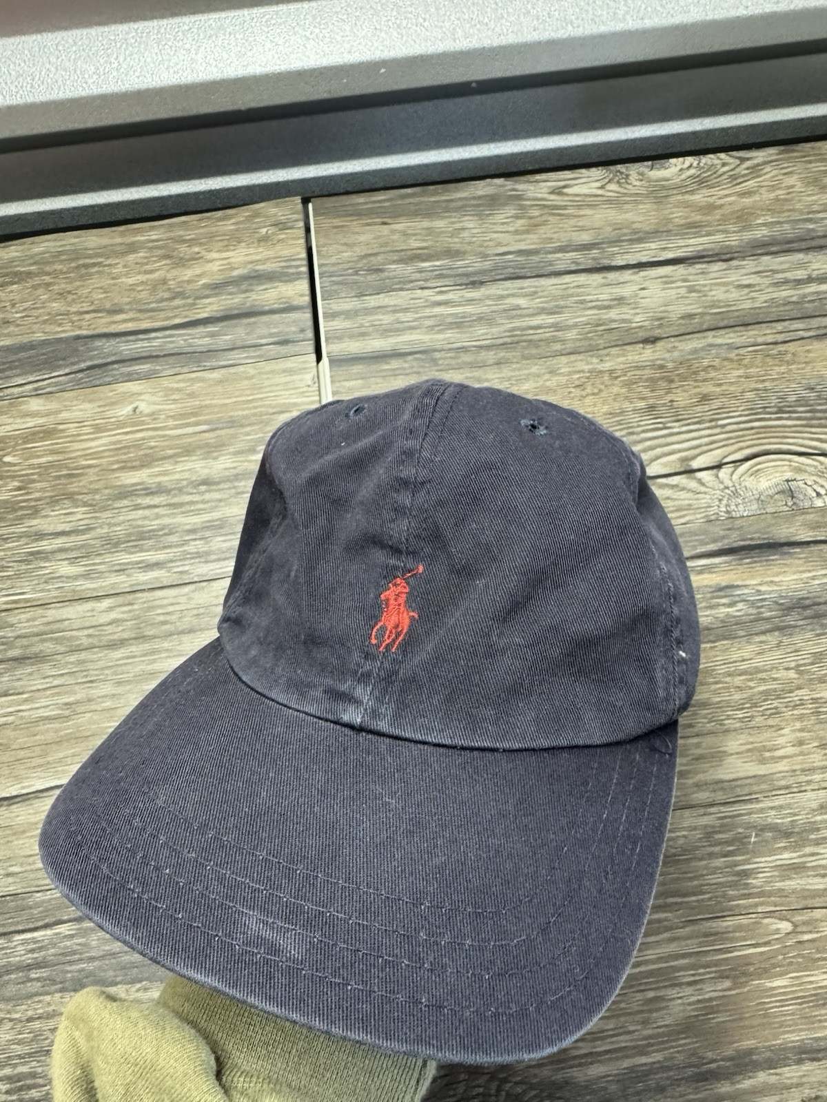 Cappello berretto vintage Polo Ralph Lauren blu strapback rosso pony preppy made in USA pulito