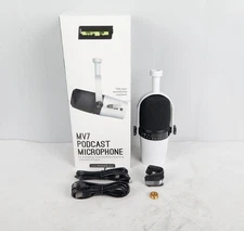 MV7 USB XLR Podcasting Dynamic Microphone - White NEW