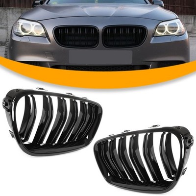 KÜHLERGITTER KÜHLERGRILL NIEREN RECHTS LINKS GLANZ SCHWARZ FÜR BMW F10 F11 2010-
