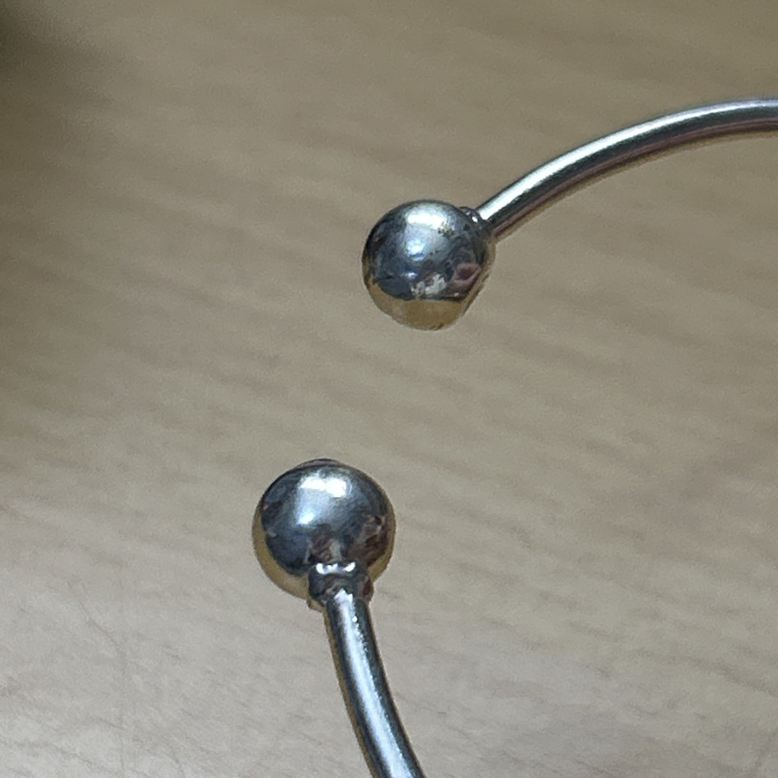 925 Silver Torque Bangle / size large - image 4