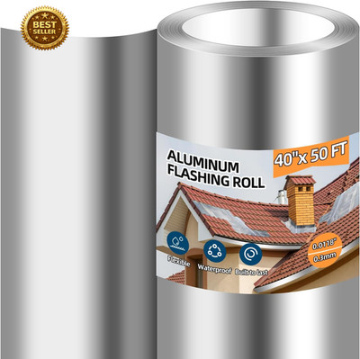 Aluminum Roll Flashing, 40'' X 50' Metal Roofing Roll for Roof and Garden, Preve