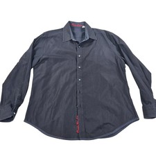 Robert Graham Polka Dot Long Sleeve Button Up Cuff Design Shirt Men's Size XL