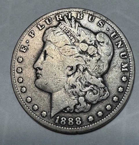 1888-S Morgan Silver Dollar Coin, Choice AU+ Better Date San Francisco Issue