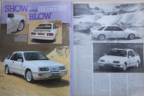Original 1983 Motor mag extract report - JANSPEED Ford SIERRA XR4i Turbo sampled