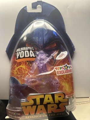 2005 HOLOGRAPHIC YODA STAR WARS REVENGE OF THE SITH Yoda Toys R Us Hasbro Figure