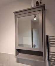 Mirror Bathroom Cabinet With One Door From IKEA (Hemnes - Grey)