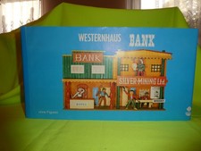DDR Western Haus Bank -Silver Mining mit OVP DDR Cowboy Holz Spielzeug/2