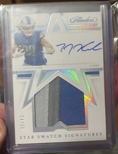 T.J. Hockenson 2021 Panini Flawless Star Swatch Signatures Silver #STSTJH #04/20