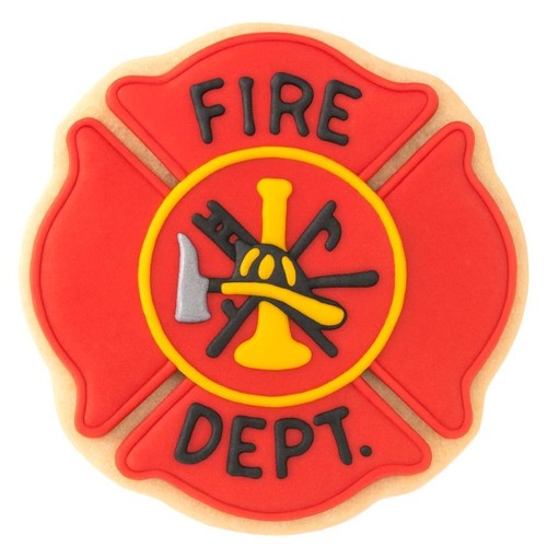Badge Fire Shield Plaque 4.25'' Cookie Cutter Metal - Foto 2 di 4
