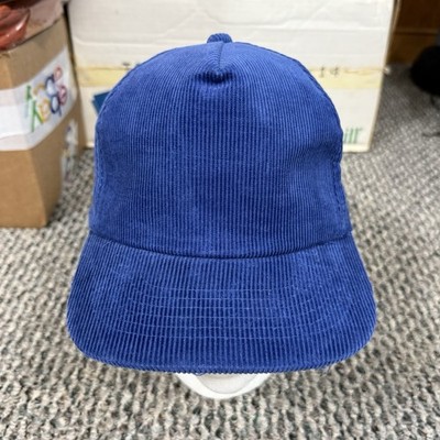 Vintage Youngan Corduroy Hat Adult Blue Snapback 80s Blank Skate Outdoor NOS USA