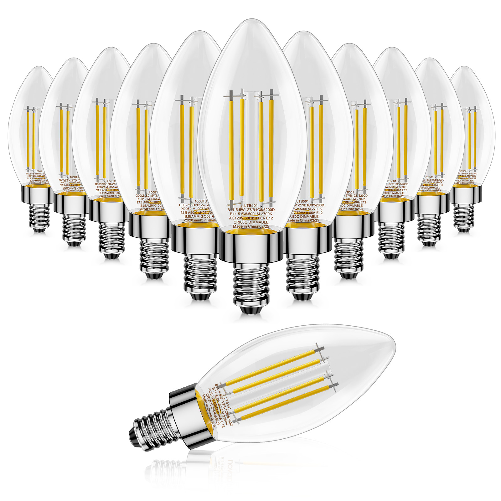 5.5w =60w  Vintage Chandelier Bulbs