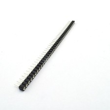 10Pcs 2.54mm 40Pin Round Female Socket Pin Header Strip 1x40P Single Row NEW