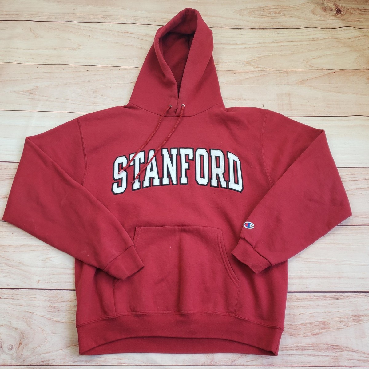 Stanford Cardinal Hoodie Sweatshirt Mens M Red NCAA College Football  Champion
