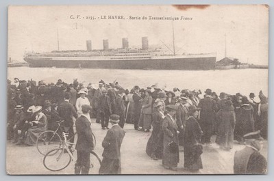 Le Havre Sortie du Transatlantique Frankreich Schiffe 1. Weltkrieg Zensur 1917