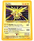 Pokémon Base Set 2 - Zapdos - Holo Rare WoTC - LP - 20/130