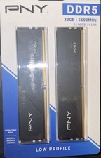 PNY Low Profile 32GB 2x16GB DDR5 5600 CL46 Desktop Memory RAM QUAD XMP 1.35V