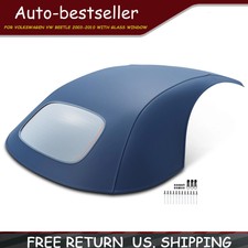 Blue Convertible Soft Top For Volkswagen Vw Beetle 2003-2010 With Glass Window