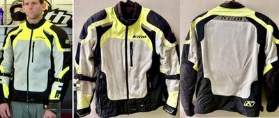 KLIM INDUCTION MESH MOTORCYCLE JACKET HI VIS YELLOW PANEL D30 ARMOR MENS SMALL