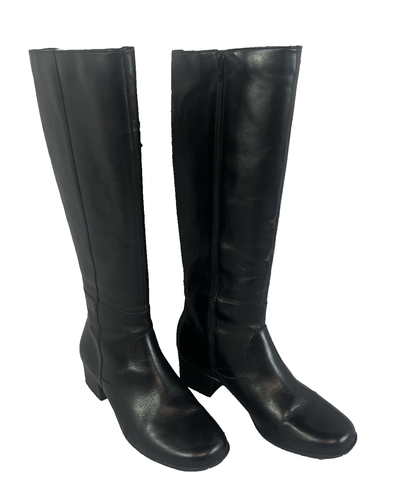 Botas de cuero negras hasta la rodilla Elites by Walking Cradles para mujer talla 7,5