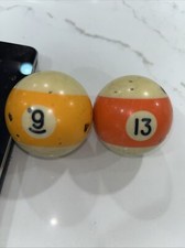 Lot Of 2 Replacement Pool Balls Number 9  13 Standard 2 1/4" Billiard