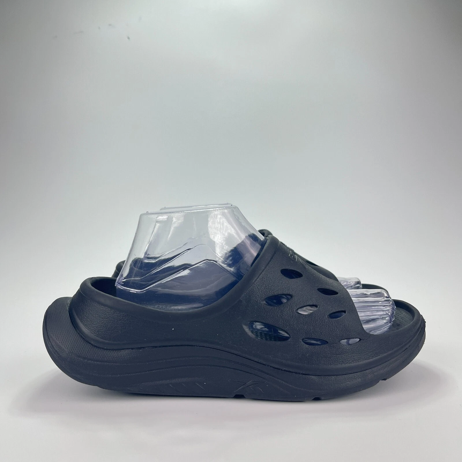 Sandali Reebok Platform Comfort neri slip on da passeggio slide gomma uomo taglia 7