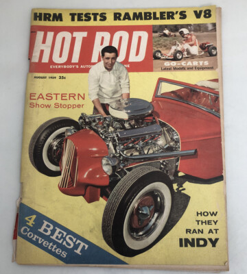 August 1959 Hot Rod Magazin Band 12 Nummer 8 Custom '34 Oldsmobile Cabriolet