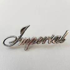 1966 1967 1968 Chrysler Imperial Emblem Script Trunk Nameplate 2579426 Vtg