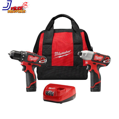 M12 12V Lithium-Ion Cordless Drill Driver/Impact Driver Combo Kit with Two 1.5Ah