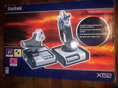 New SAITEK X52 PC COMPUTER FLIGHT CONTROL SYSTEM joystick controller Logitech G