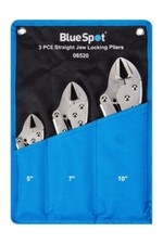 BlueSpot 3 Pc Straight Jaw Locking Pliers 5'' (125mm), 7'' (180mm), 10'' (250mm)