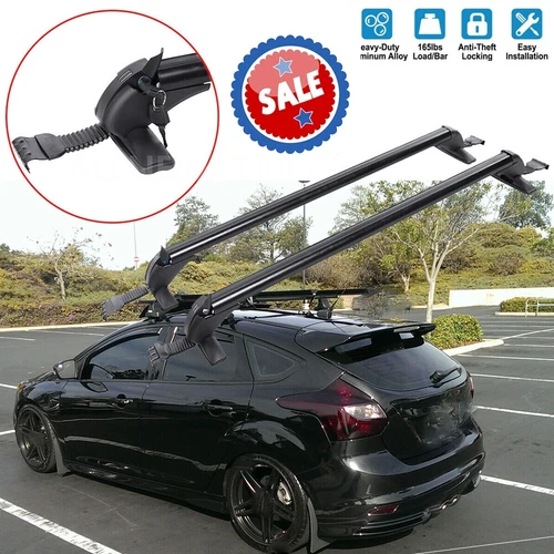For Ford Focus SE ST 43.3" Cross Bar Luggage Carrier Top Roof Rack w/Lock Black