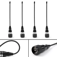 4 PCS 10W Uhf 400-470MHz Car Radio Short Rubber Antenna PL259 Male Connector