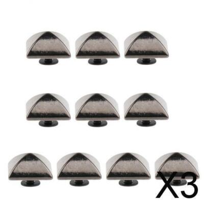 3x 10 Sets 15mm Metall Vierkant Pyramide Nieten Schraube für Leder Basteln