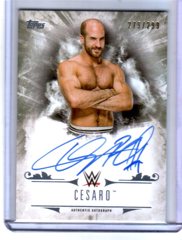 WWE Cesaro 2016 Topps Undisputed On Card Autograph SN 279 of 299