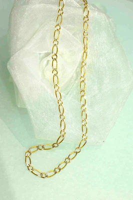 45,5 cm Halskette 750 Gelbgold 18 KT Gold Kette Damen Herren Unisex👍W O W - Bild 1 von 4