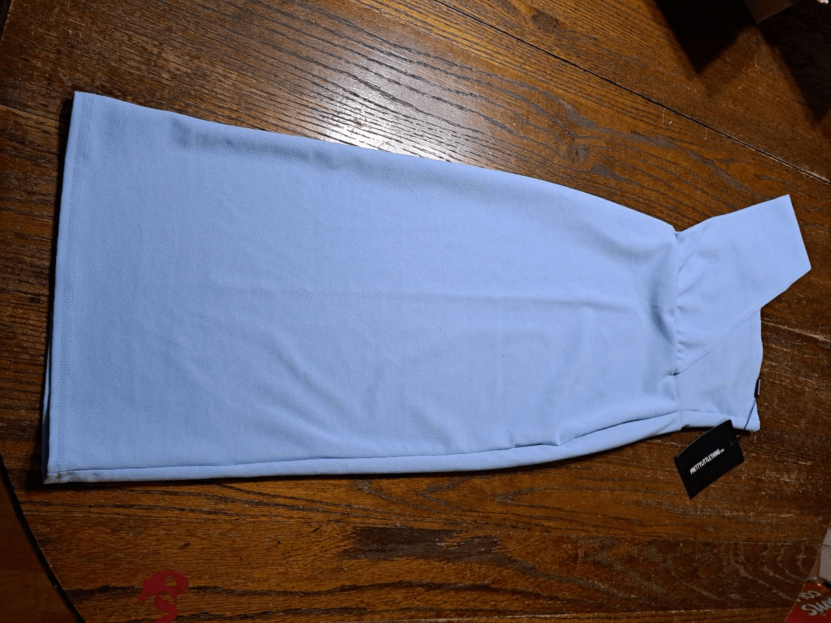 New Size 2 PrettyLittleThing Dusty Blue One Shoulder Drape Midi Dress NWT | eBay New Size 2 PrettyLittleThing Dusty Blue One Shoulder Drape Midi Dress NWT | eBay